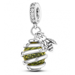 Charm abeille pierre jaune miel pour bracelet