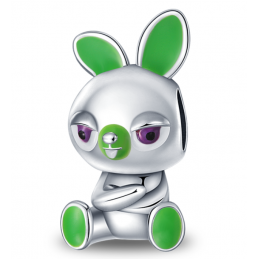 Charm bunny lapin vert toy story argent pour bracelet