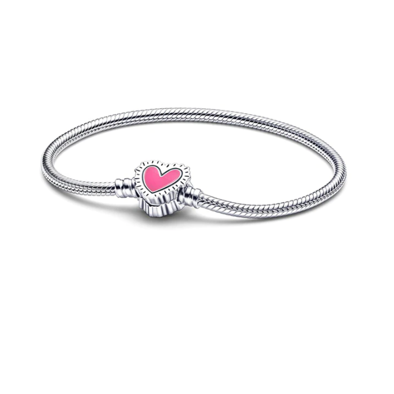 Bracelet pour charm coeur rose rayon de soleil
