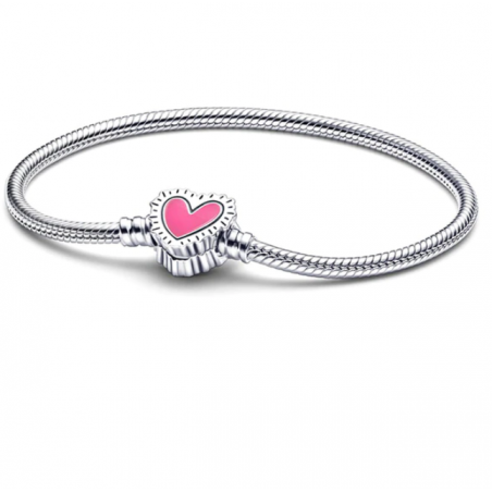 Bracelet pour charm coeur rose rayon de soleil