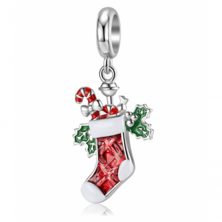 Charm Botte De Cowgirl En Argent 925 - Bijou Jewellerybox - Neuf