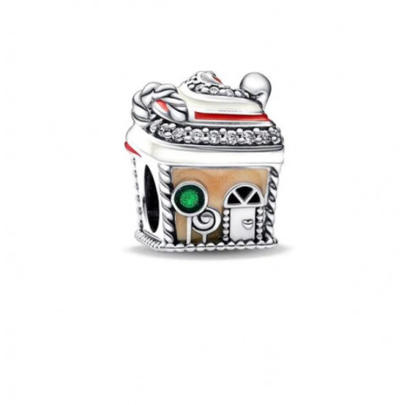 Charm maison pain d'épice cadeau de noël argent pour bracelet