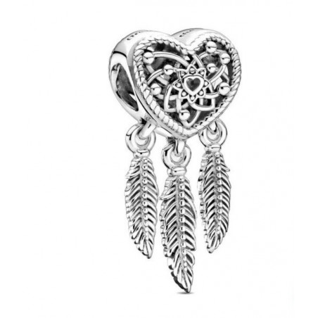 Charm attrape rêve coeur argent pour bracelet