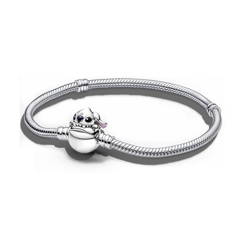 Bracelet pour charm argent stitch minnie mickey flocon chevron