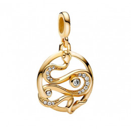 Charm cercle serpent strass or compatible me