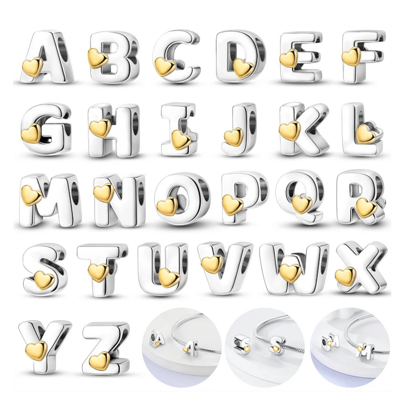 Lot De 1000 Perles En Forme De Lettre De L'Alphabet De A À Z Pour