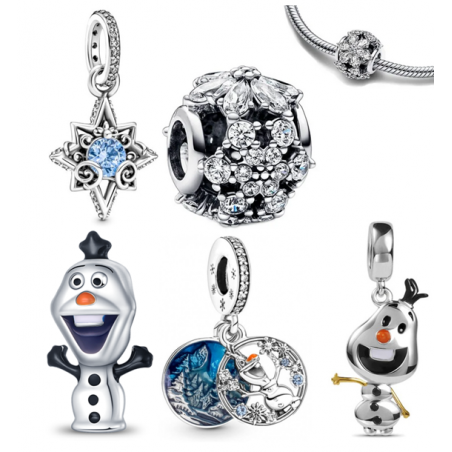 Charm la reine des neiges olaf flocon pour bracelet