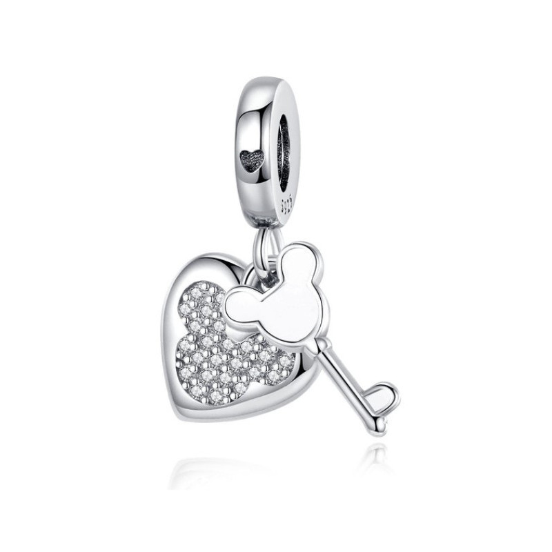 Charm minnie mickey coeur amour pour bracelet