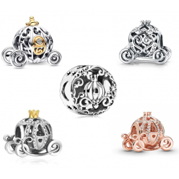 Charm bijoux pour bracelet cendrillon carrosse