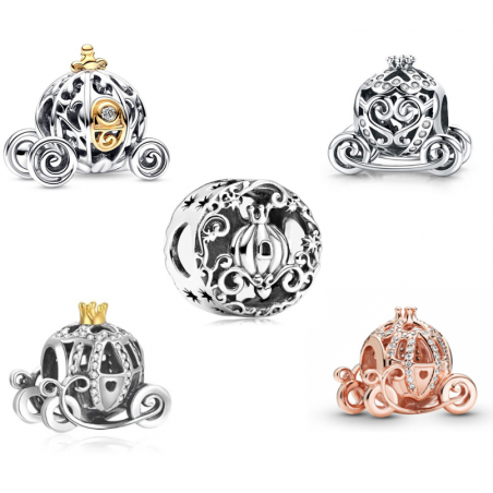 Charm bijoux pour bracelet cendrillon carrosse