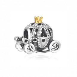 Charm bijoux pour bracelet cendrillon carrosse