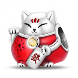 Charm nouvel an chinois chat dragon porte bonheur temple lanterne or pour bracelet