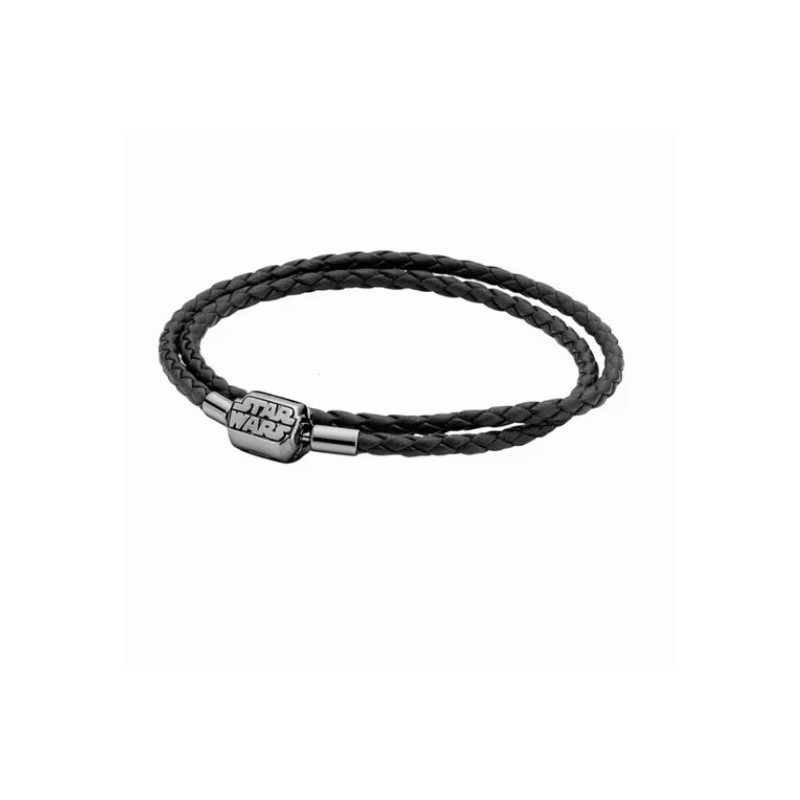 Bracelet tressé cylindre clair obscur pour charm star wars