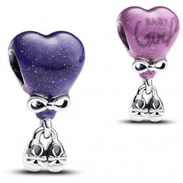 Charm ballon cadeau naissance c'est un garçon / fille argent pour bracelet