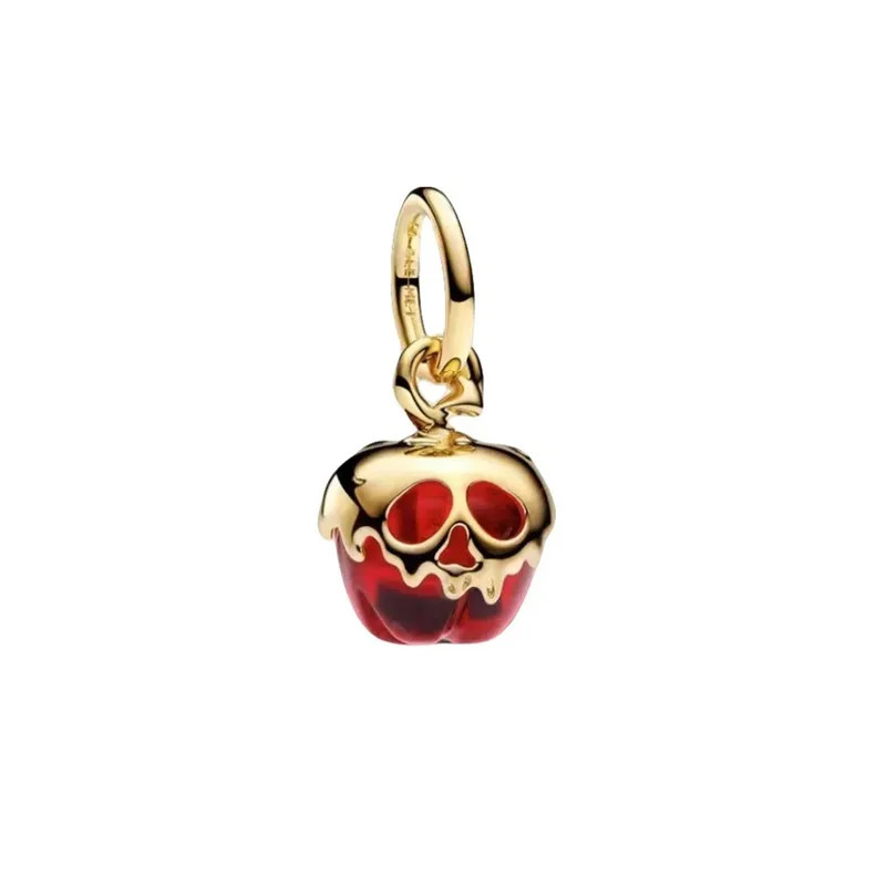 Charm halloween horreur pomme fantome or pour bracelet