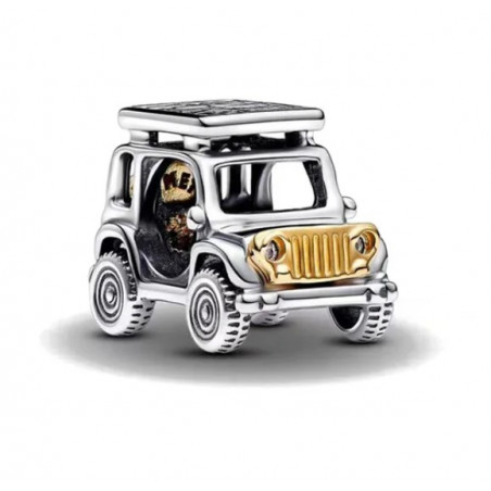 Charm voiture aventurier 4x4 voyage argent pour bracelet
