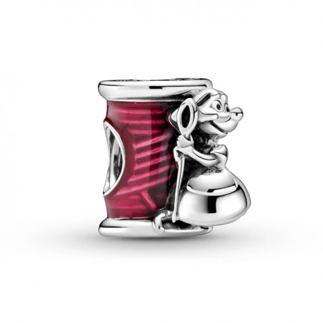 Charm bijoux pour bracelet argent cendrillon souris suzy bobine fil