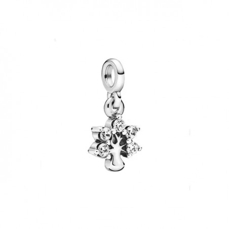Charm arbre de vie strass blanc argent compatible me