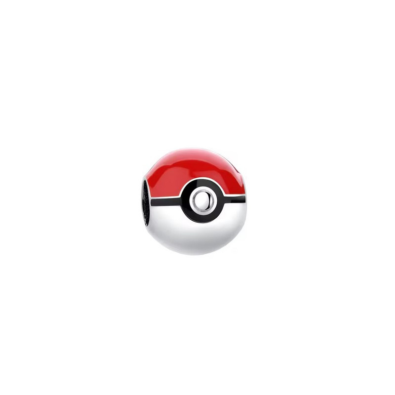 Charm boule pokeball pokémon argent pour bracelet