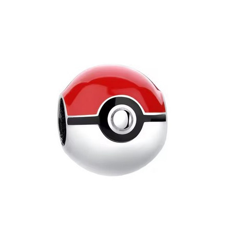 Charm boule pokeball pokémon argent pour bracelet