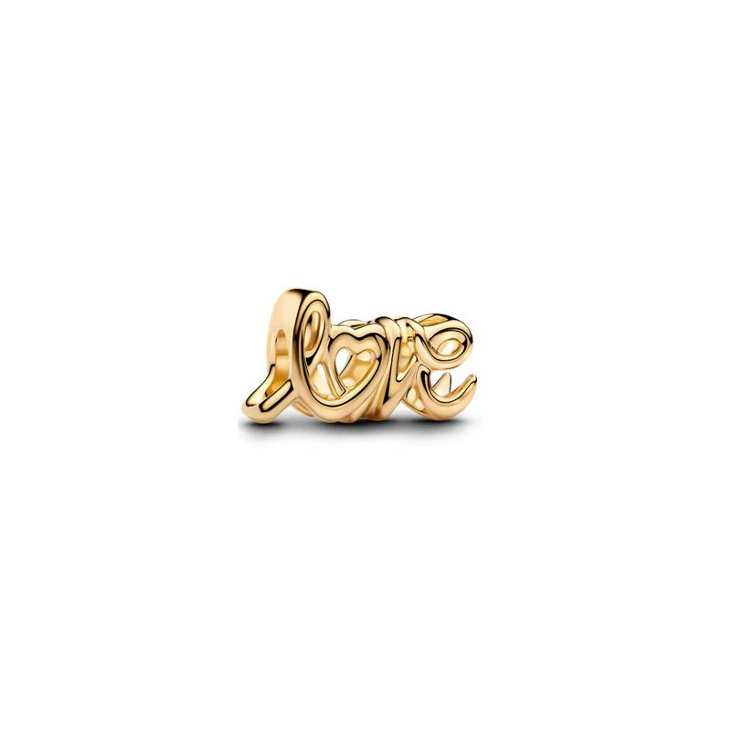 Charm lettre love amour coeur or pour bracelet