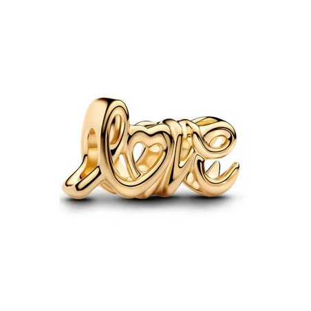 Charm lettre love amour coeur or pour bracelet