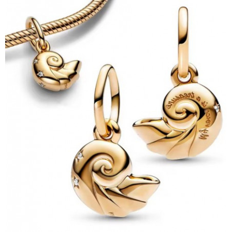 Charm coquillage or disney la petite sirène pour bracelet
