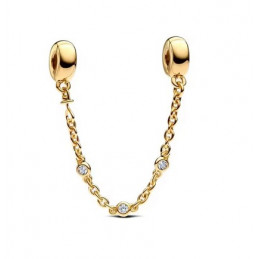 Charm séparateur espaceur rond strass or chaine pour bracelet
