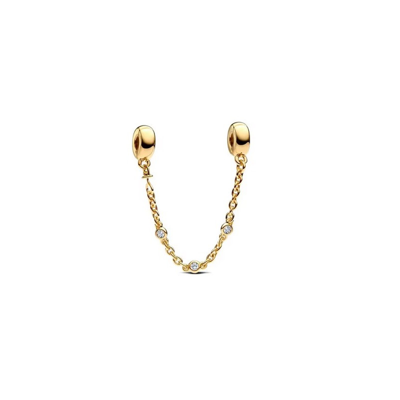 Charm séparateur espaceur rond strass or chaine pour bracelet