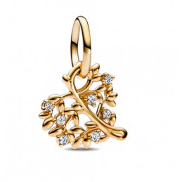 Charm arbre de vie strass blanc or pour bracelet