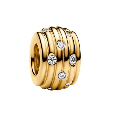 Charm séparateur espaceur design strass or pour bracelet