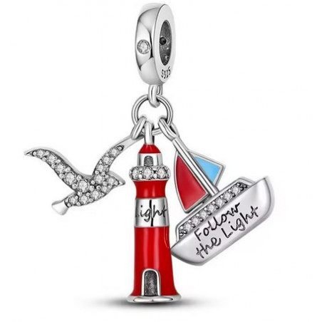 Charm mer phare oiseau bateau voile argent pour bracelet