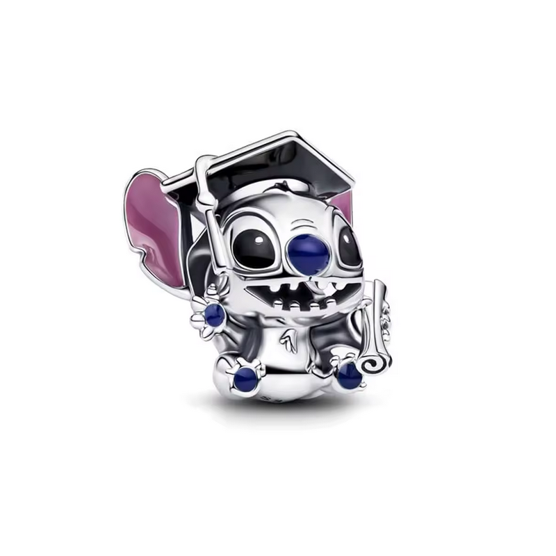 Charm stitch diplôme école disney argent pour bracelet