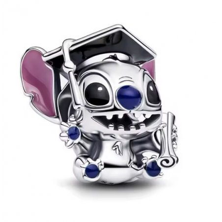 Charm stitch diplôme école disney argent pour bracelet