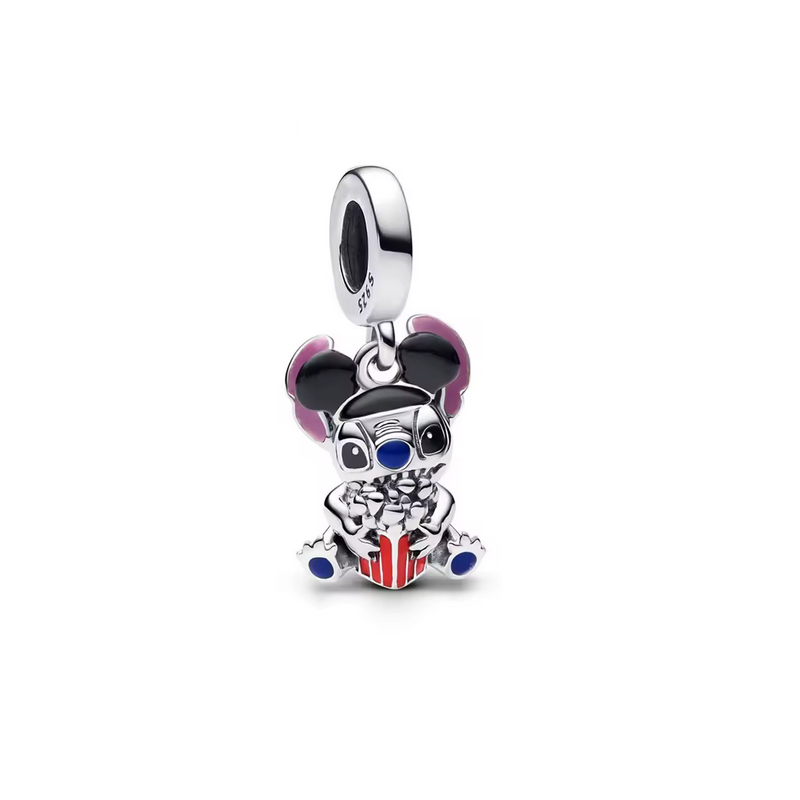 Charm stitch film cinéma pop corn disney argent pour bracelet