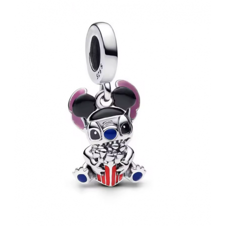 Charm stitch film cinéma pop corn disney argent pour bracelet