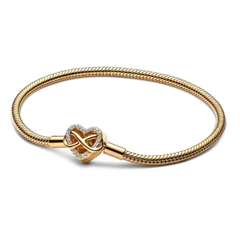 Bracelet pour charm or coeur infini chevron