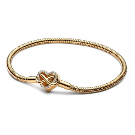 Bracelet pour charm or coeur infini chevron