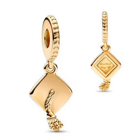 Charm chapeau diplome or pour bracelet