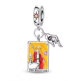 Charm carte tarot voyance collection 2 argent pour bracelet