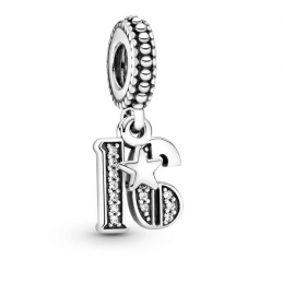 Charm coeur 16 ans argent pour bracelet
