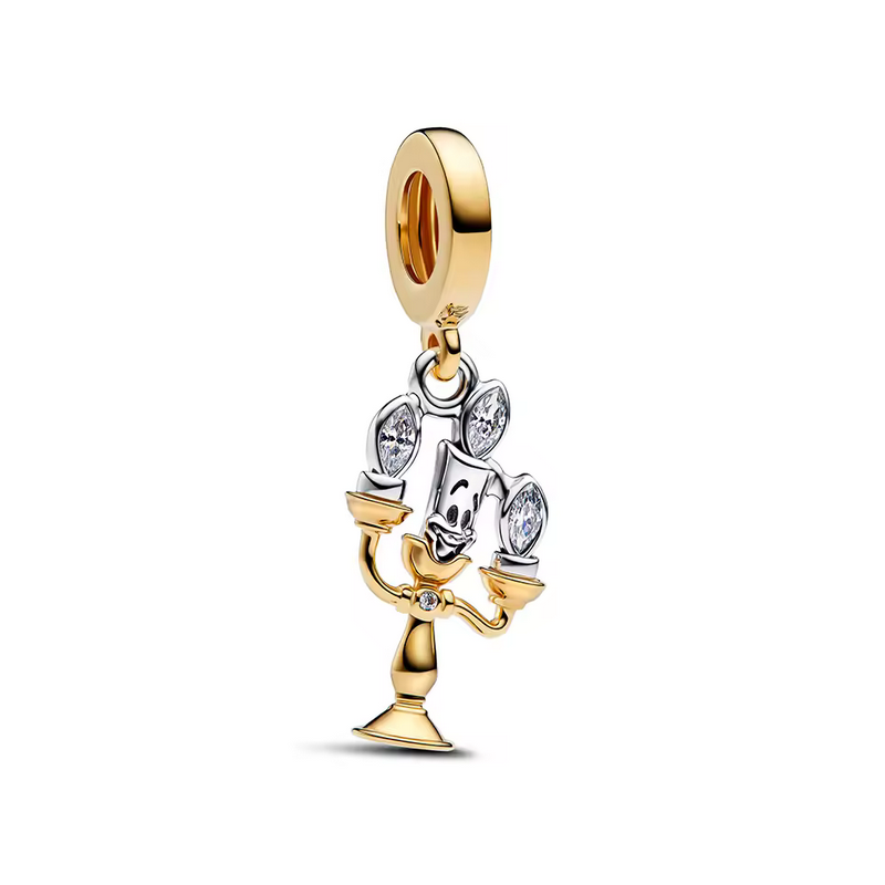 Charm chandelier la belle et la bête argent pour bracelet disney