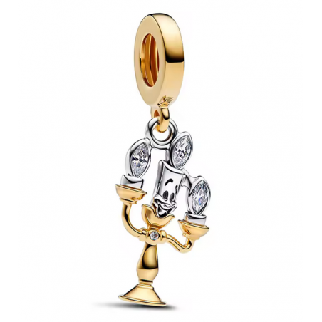 Charm chandelier la belle et la bête argent pour bracelet disney