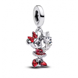 Charm minnie flocon noël strass argent pour bracelet disney