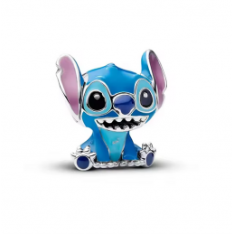 Charm stitch bleu coloré argent pour bracelet disney