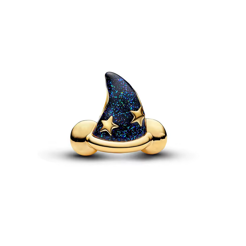 Charm chapeau mickey étoile nuit argent pour bracelet disney