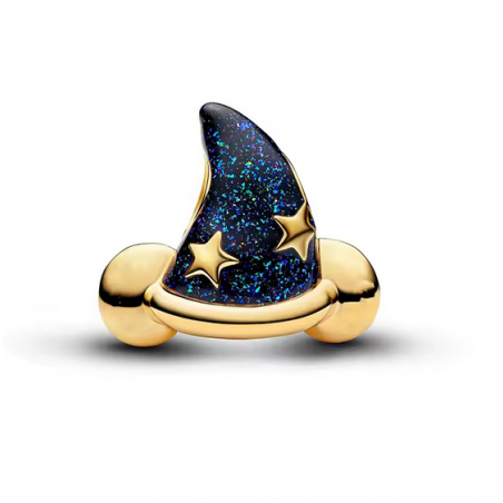 Charm chapeau mickey étoile nuit argent pour bracelet disney