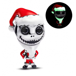 Charm jack bonnet l'étrange noël phosphorescent argent pour bracelet disney