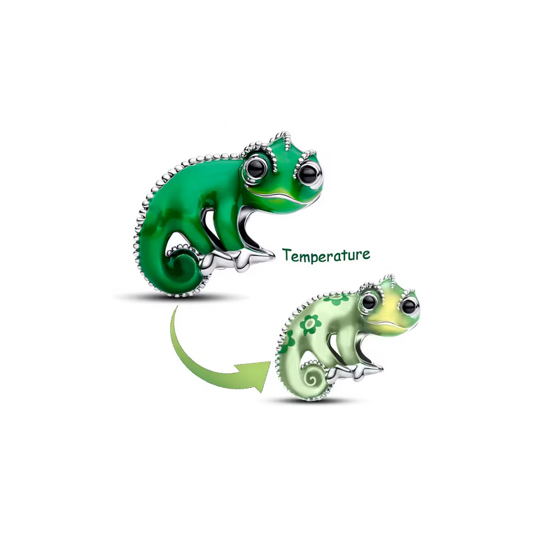 Charm caméléon Pascal ami raiponce temperature argent pour bracelet disney