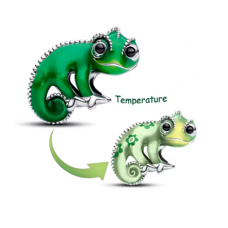Charm caméléon Pascal ami raiponce temperature argent pour bracelet disney